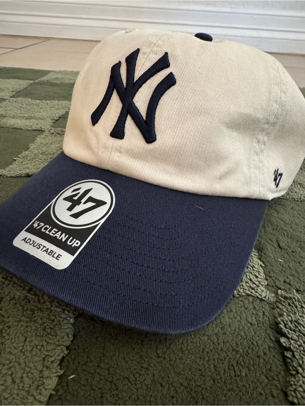 '47 Navy & Cream NY Logo Dad Cap - Picture 5 of 7